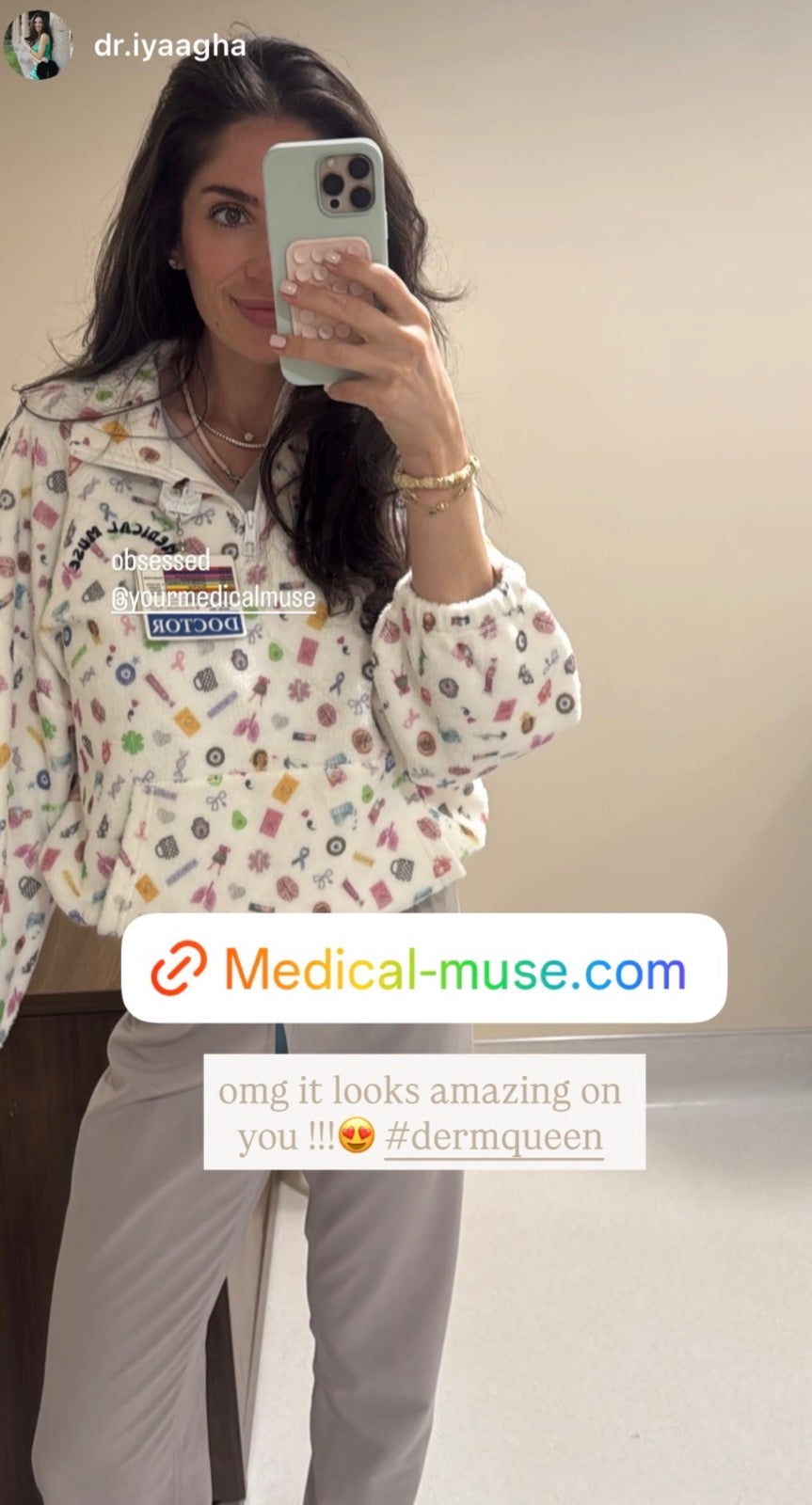 Medical Muse fleece mirror photo