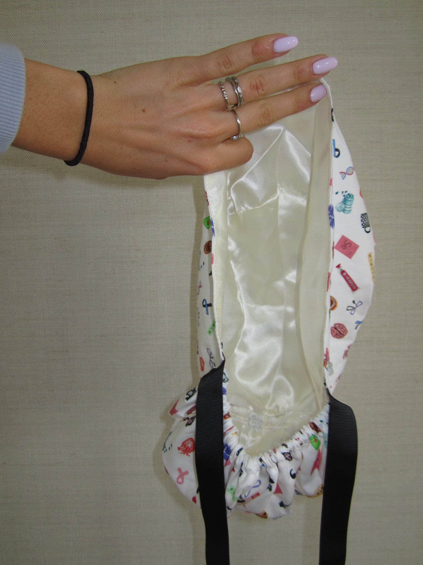 Satin-Lined Scrub Cap
