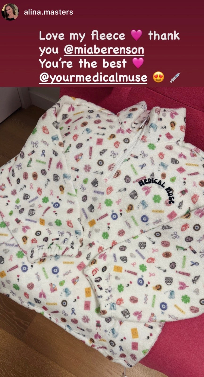 Medical Muse fleece customer story